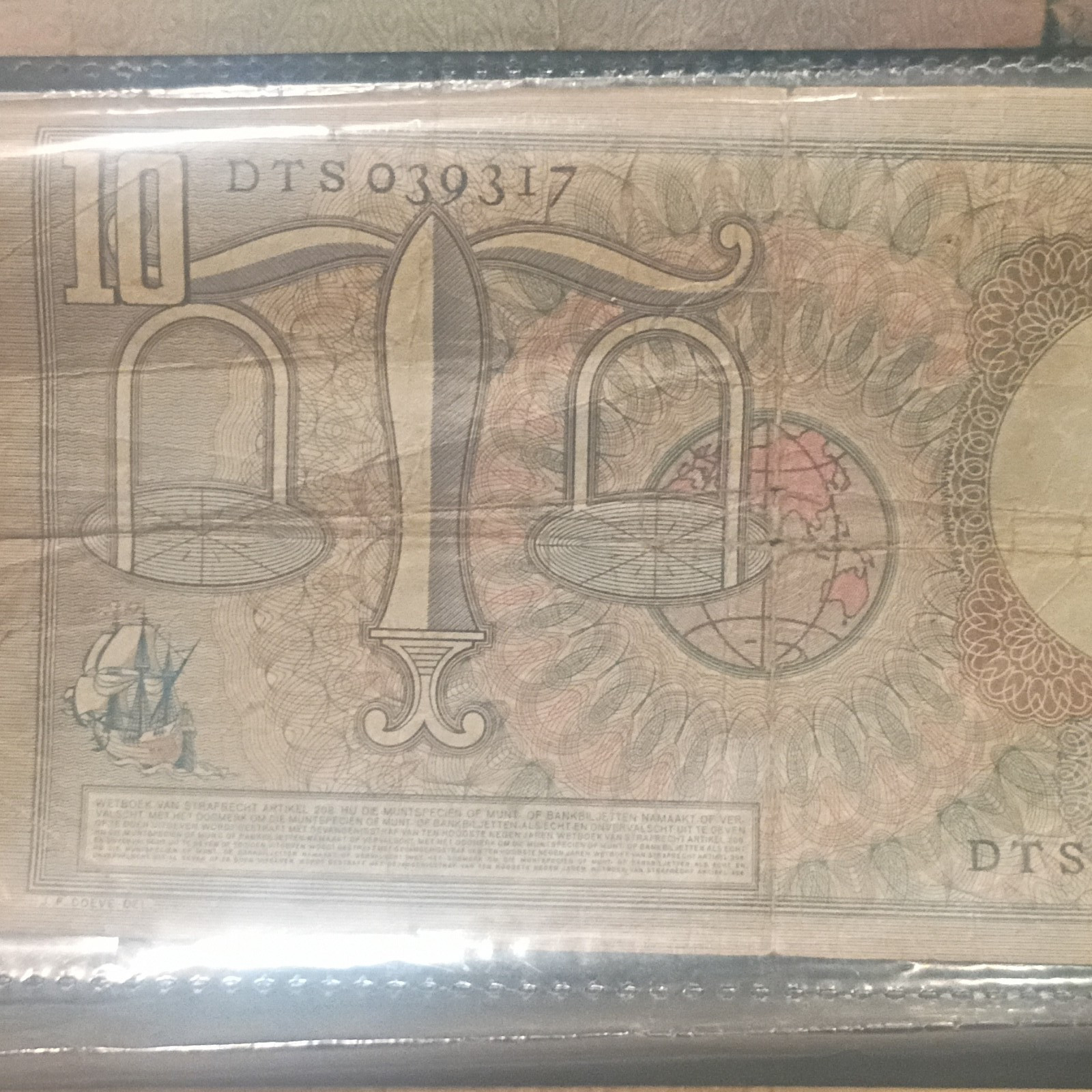 Netherlands 10 Gulden Banknote 1953 "Tien Gulden" De Nederlandsche Bank