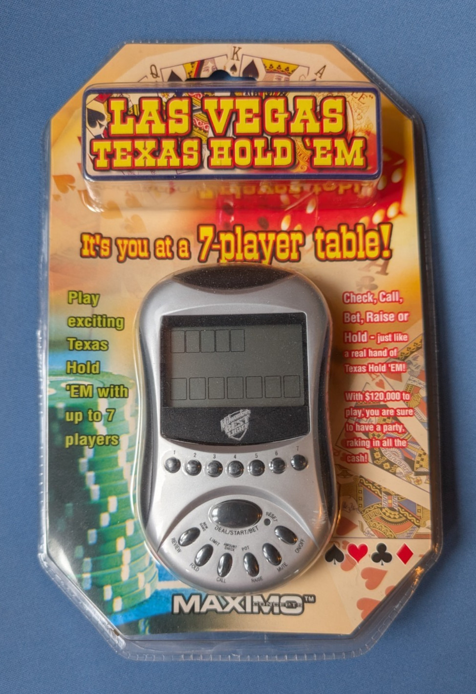 Maximo Concepts handheld electronic Las Vegas Texas Hold 'Em, up to 7 players