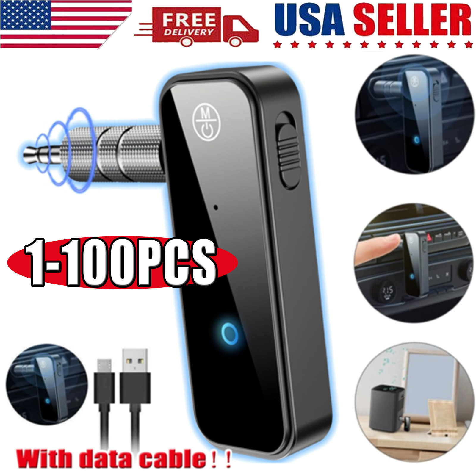 USB Wireless Bluetooth Transmitter Receiver for Car Music Audio Aux Adapter lot