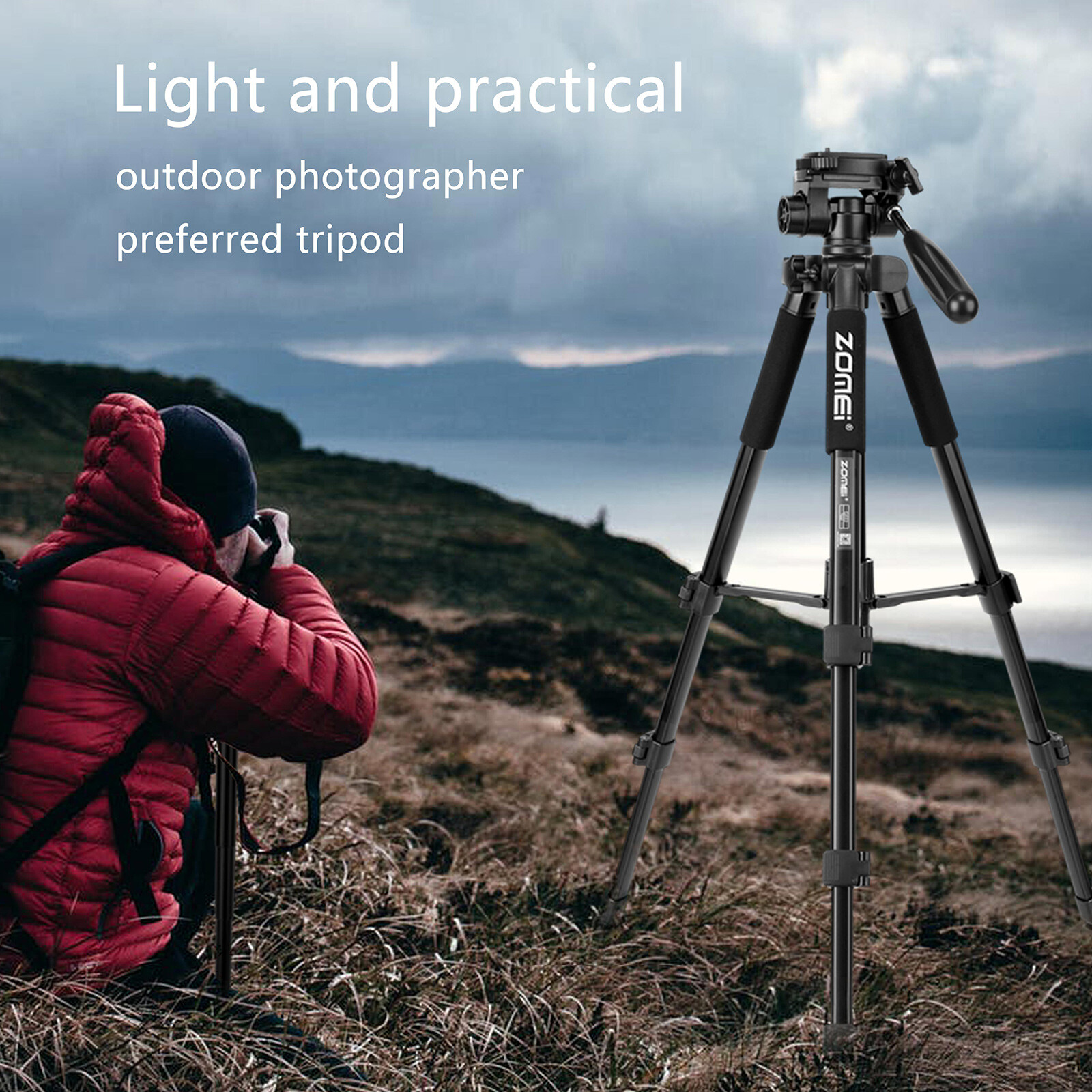 ZOMEI Q222 Pro Tripod Monopod Lightweight Portable Travel Tripod for Camera