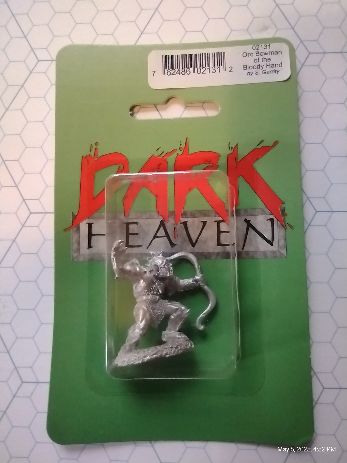 Reaper 02131 Orc Bowman of the Bloody Hand-DARK HEAVEN 25mm metal, nib new.