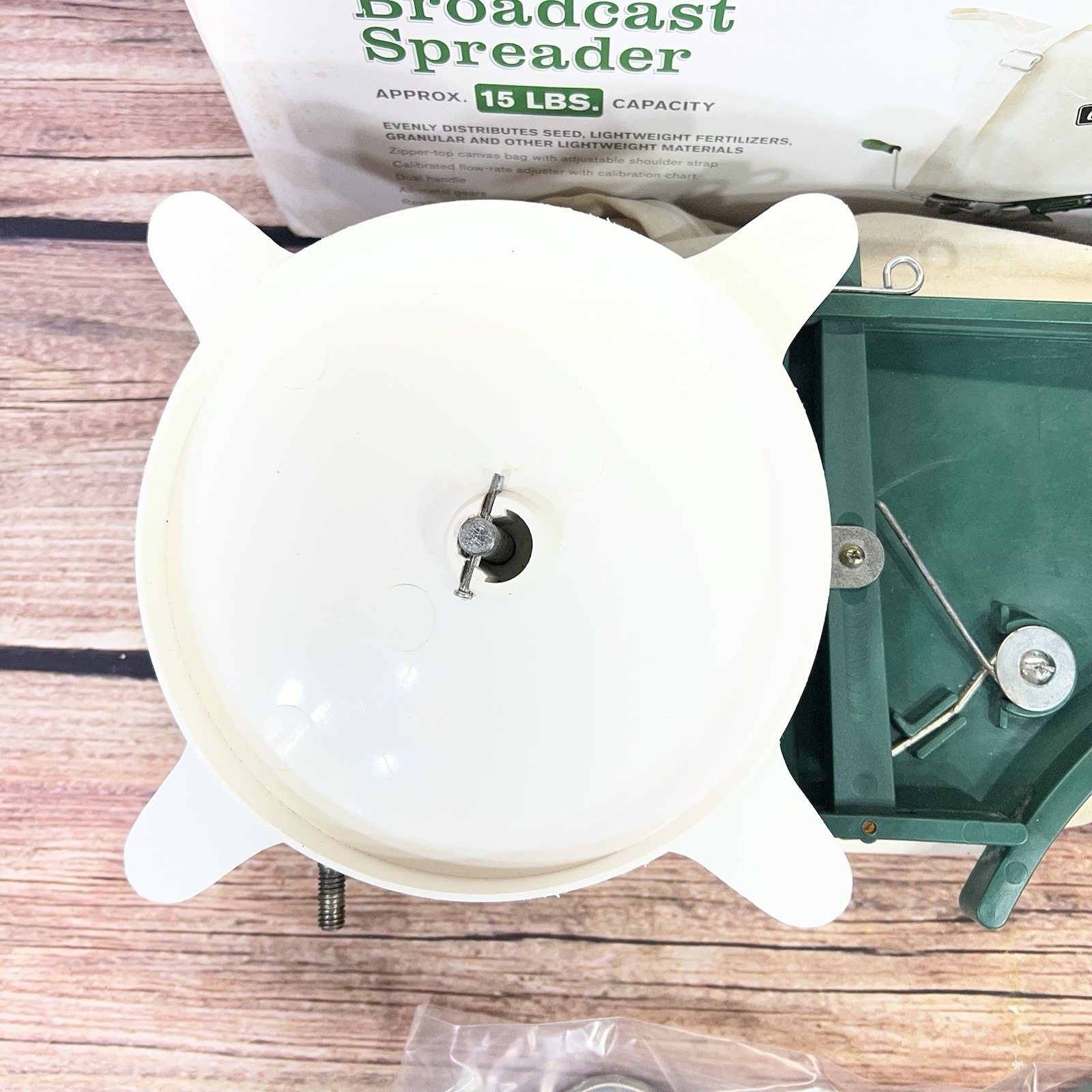 Ground Works hand held seed spreader 15 lb capacity USED VGC