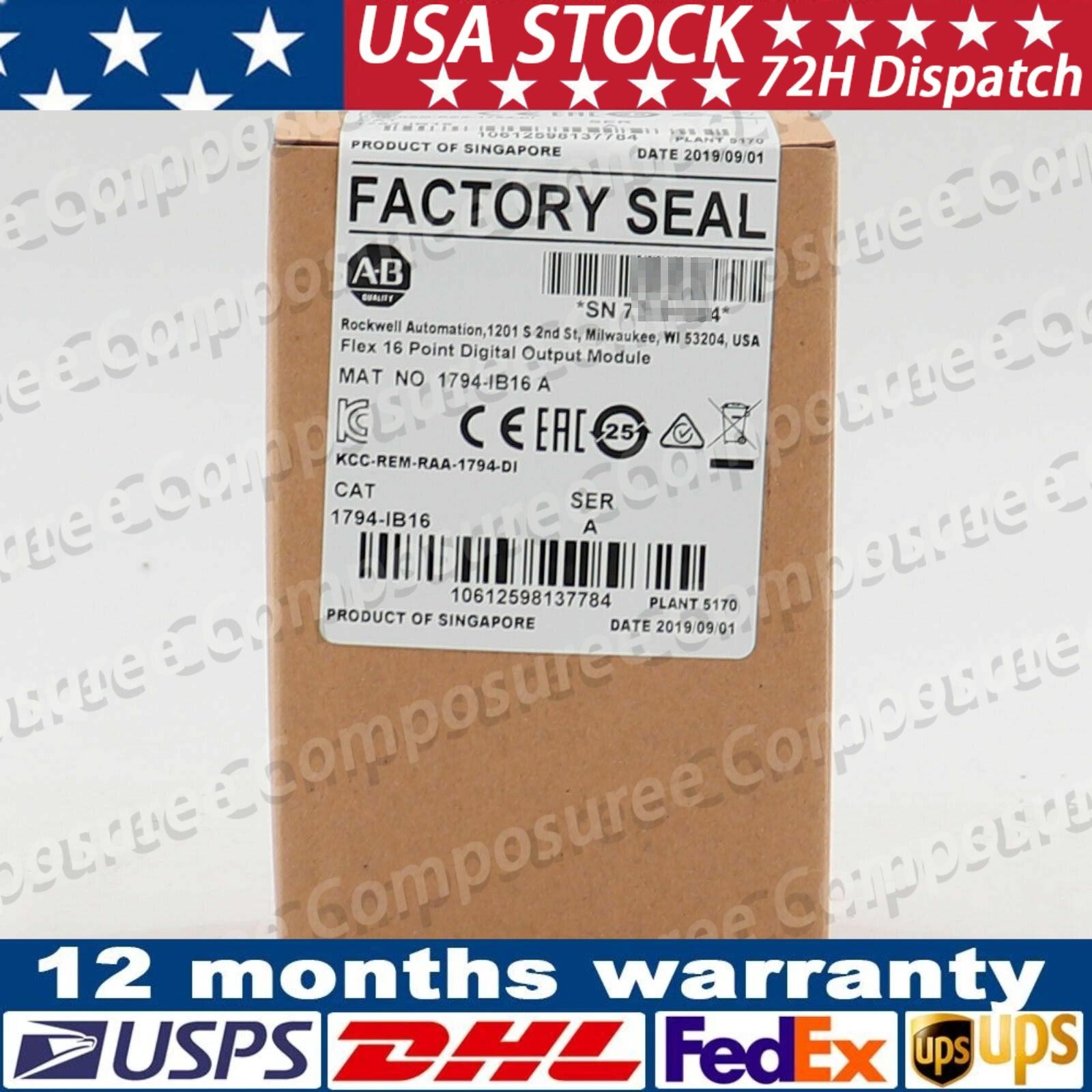 Allen-Bradley 1794-IB16 1794IB16 SER A Flex I/O Input Module US Free Tax