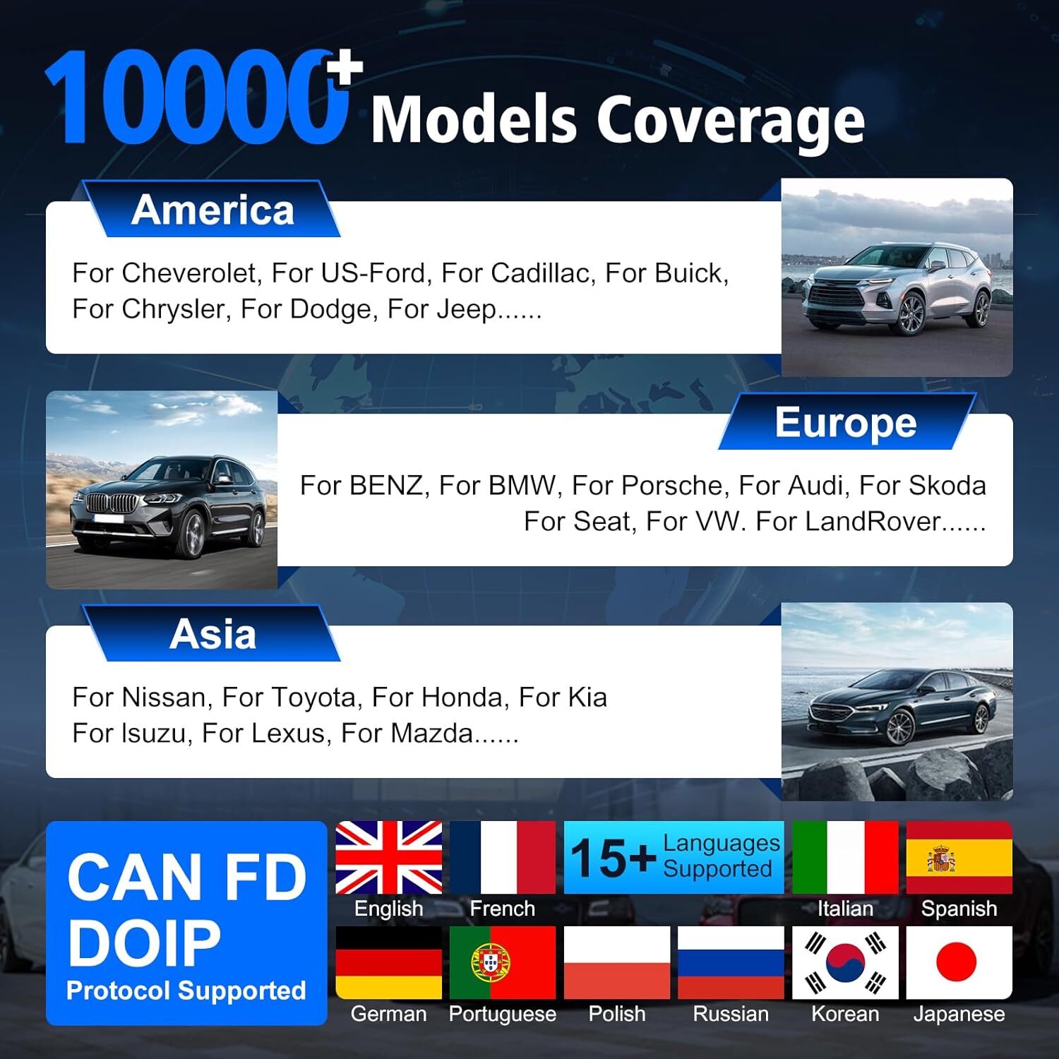 XTOOL IP616 V2.0 OBD2 All System Scanner Diagnostic Tool Lifetime Free Update