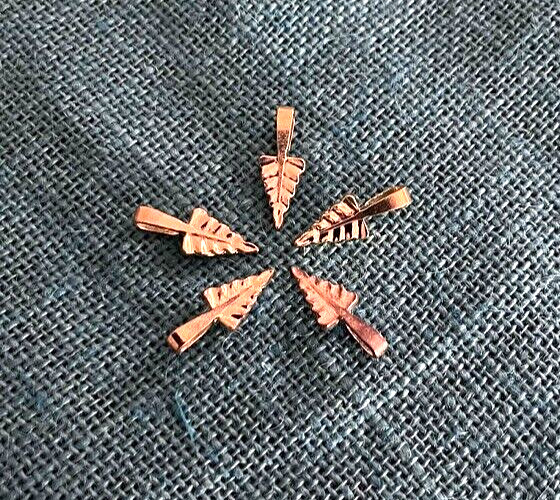 LEAF GLUE BAIL, GOLD TONE METAL, 25mm x 10mm, 20pcs
