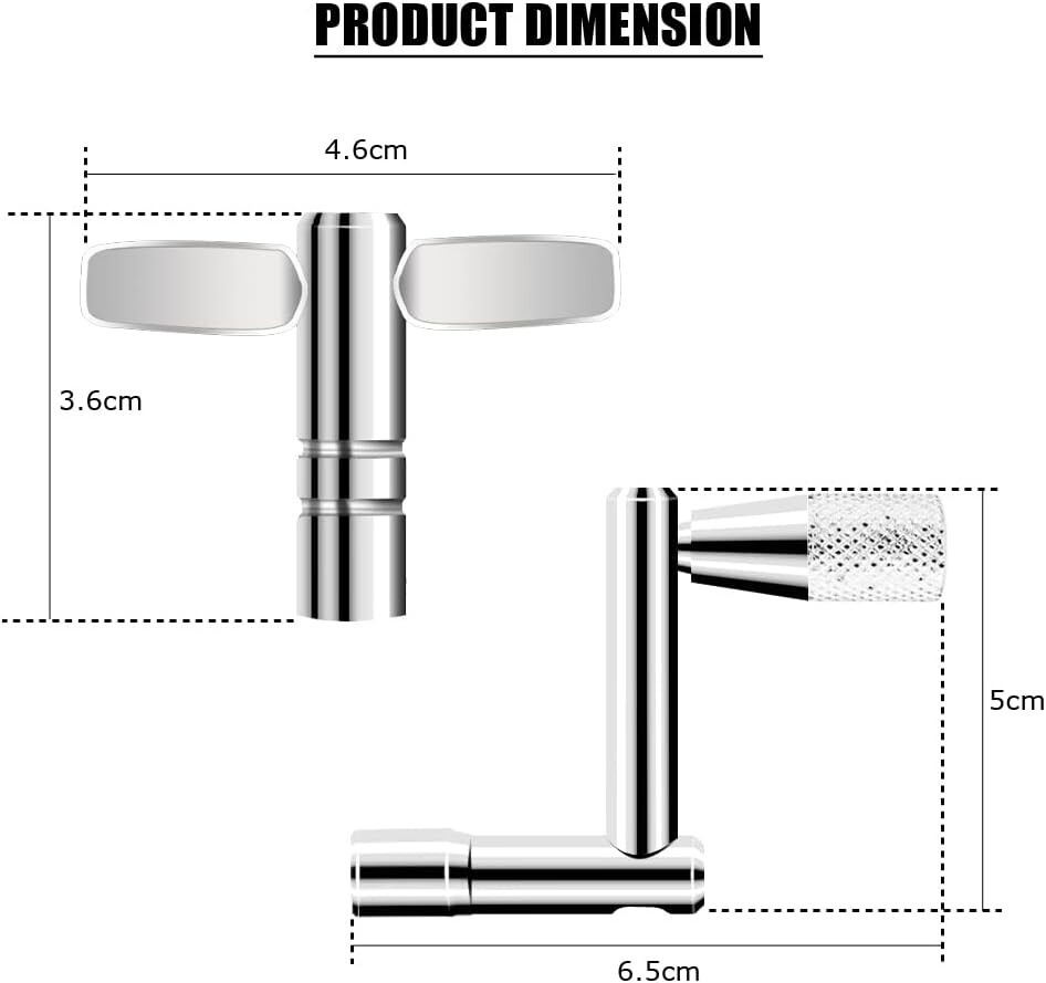 Drum Keys Universal Drum Tuning Key with Continuous Motion Speed Key 3 Pack