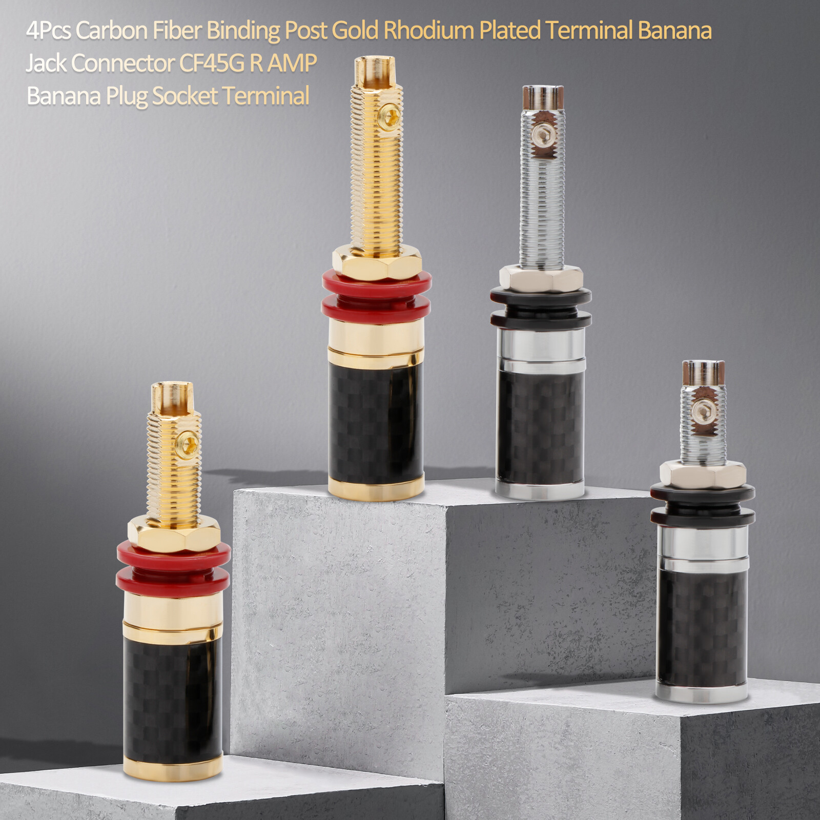 4PCS HIFI Binding Post Speaker Terminal Copper Banana Plug Socket Adapters DIY