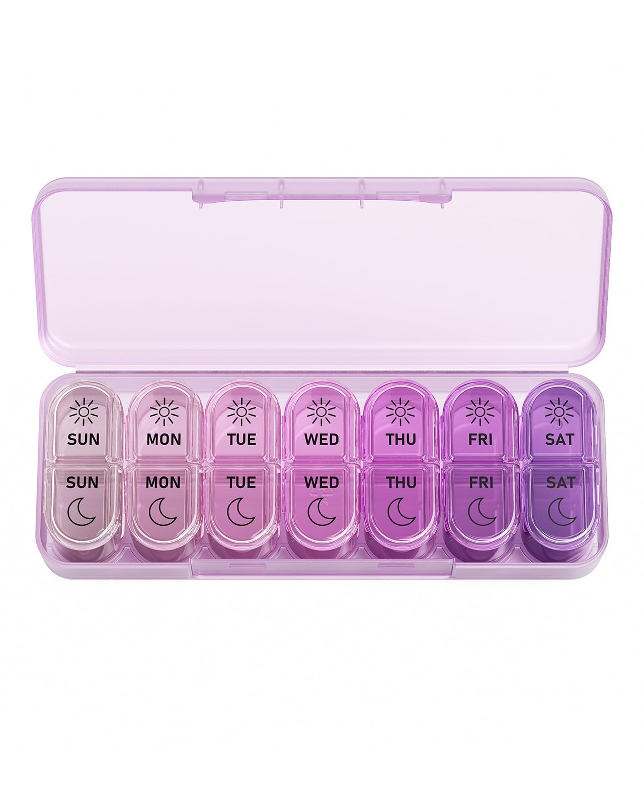 Weekly Pill Organizer 2 Times a Day, 7-Day AM PM Medicine Case, Travel-Friend...