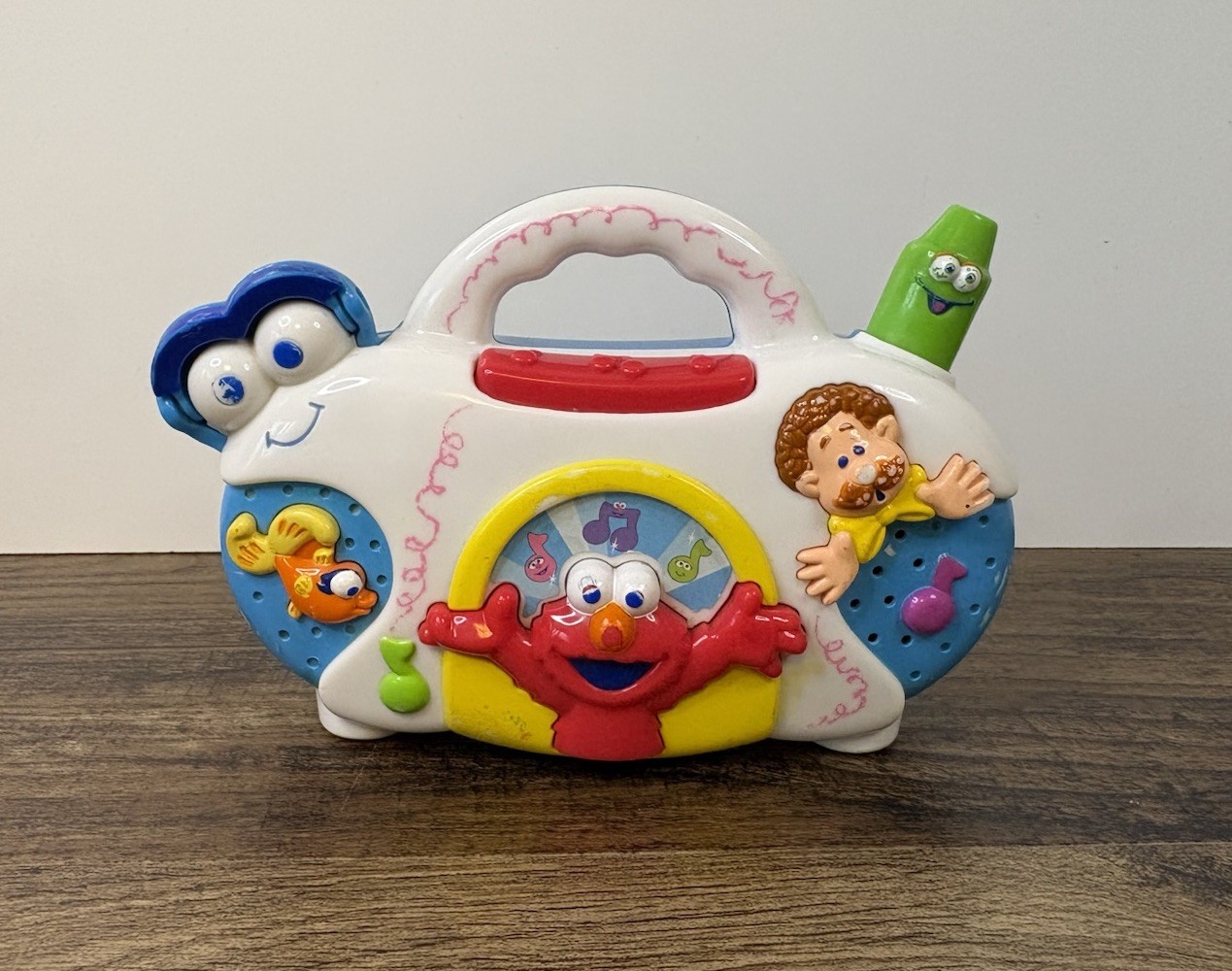 Vintage Sesame Street 123 FM Radio Boom Box Elmo Cookie Monster WORKS VIDEO