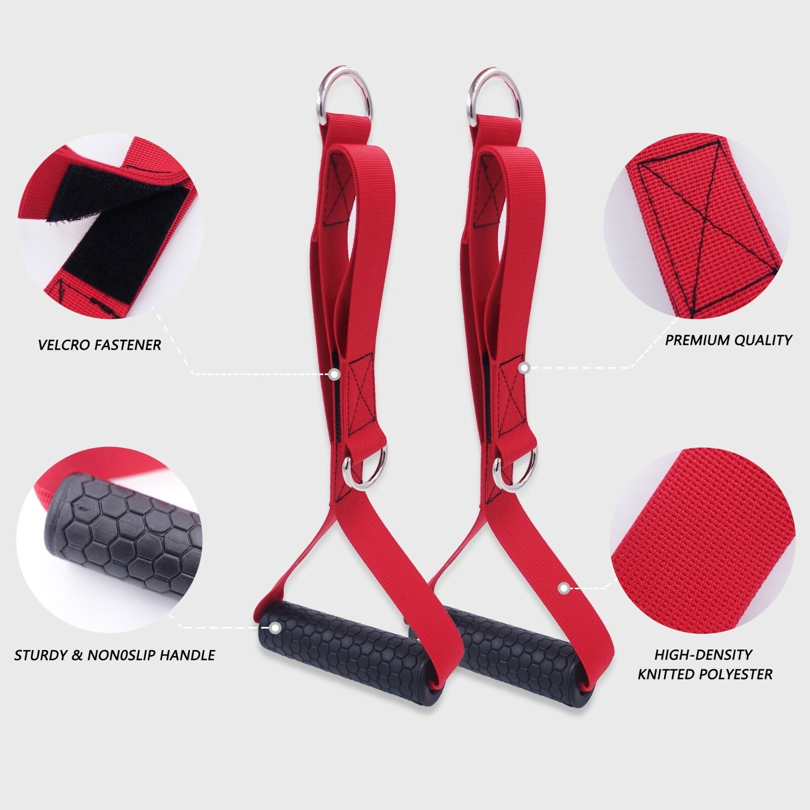 4 in 1 Multifunction Grip Handle Triceps Rope LAT Pulldown Exercise Gym Handles