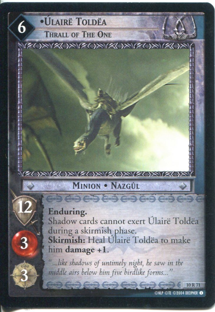 Lord Of The Rings CCG Card MD 10.R71 Ulaire Toldea, Thrall Of The One