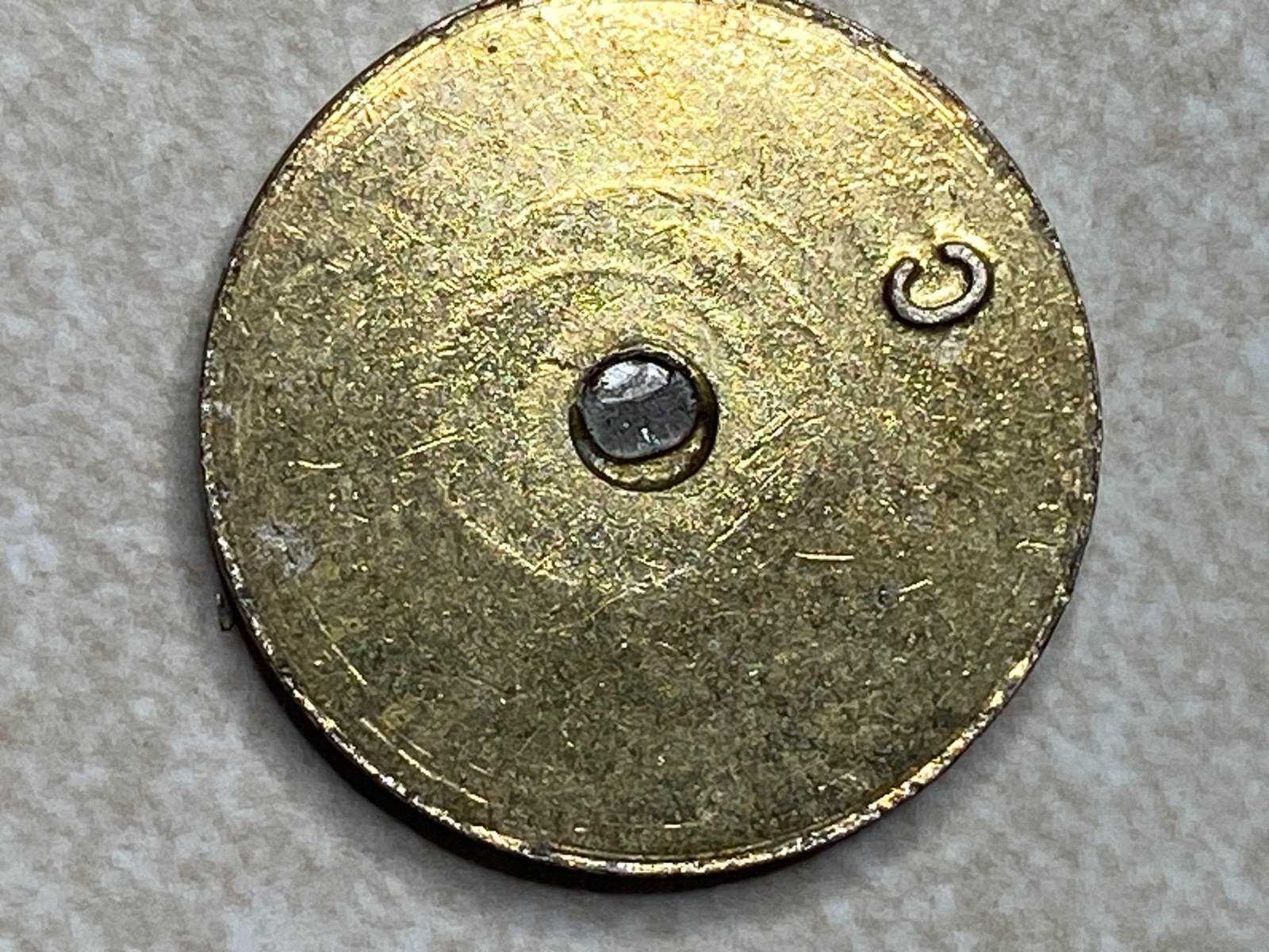 Blue Orange Enamel Golf Ball Marker Token T8446