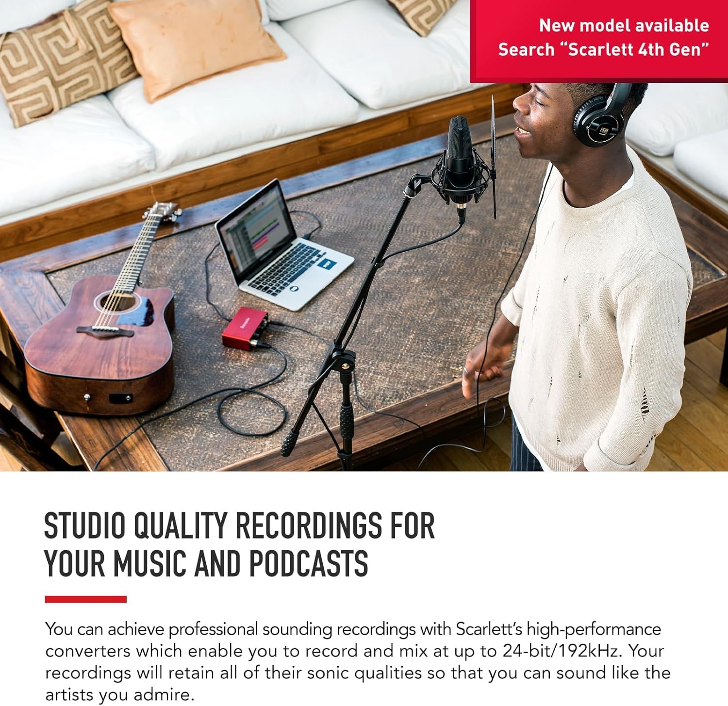The third-generation USB audio interface is suitable for guitarists, singers,