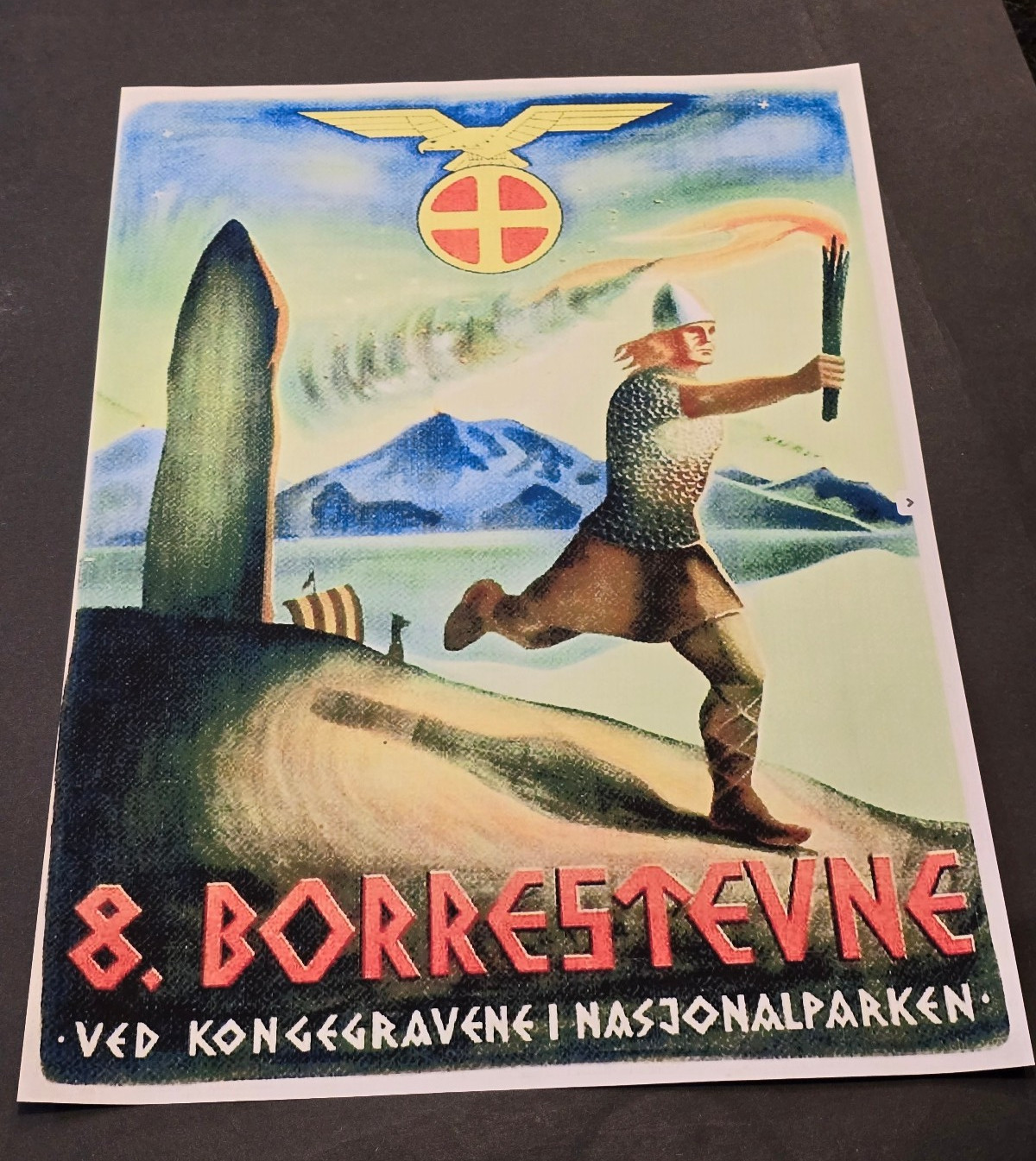 NORGE German VIKING NORDIC NORWAY Propaganda Print Poster WW2 WWII