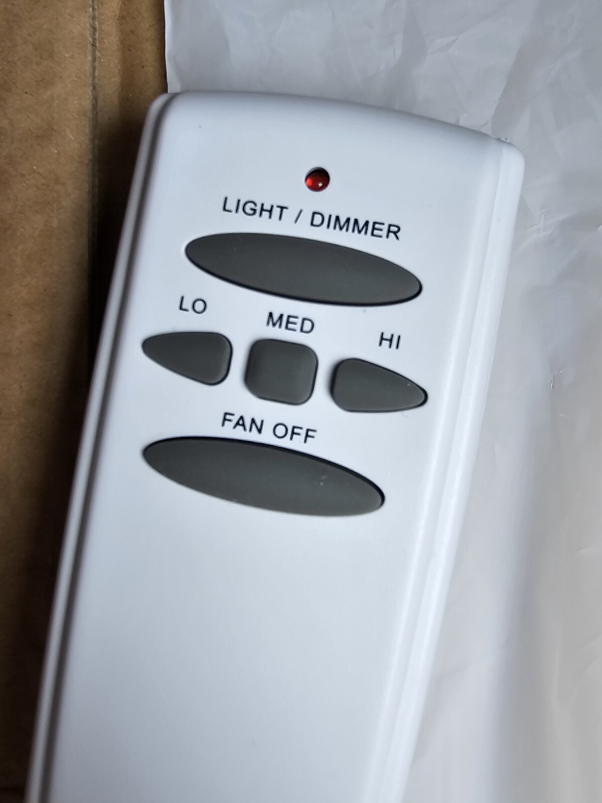Lasko Fan 5 Button FAN-HD Remote Control For Hampton Bay *READ*