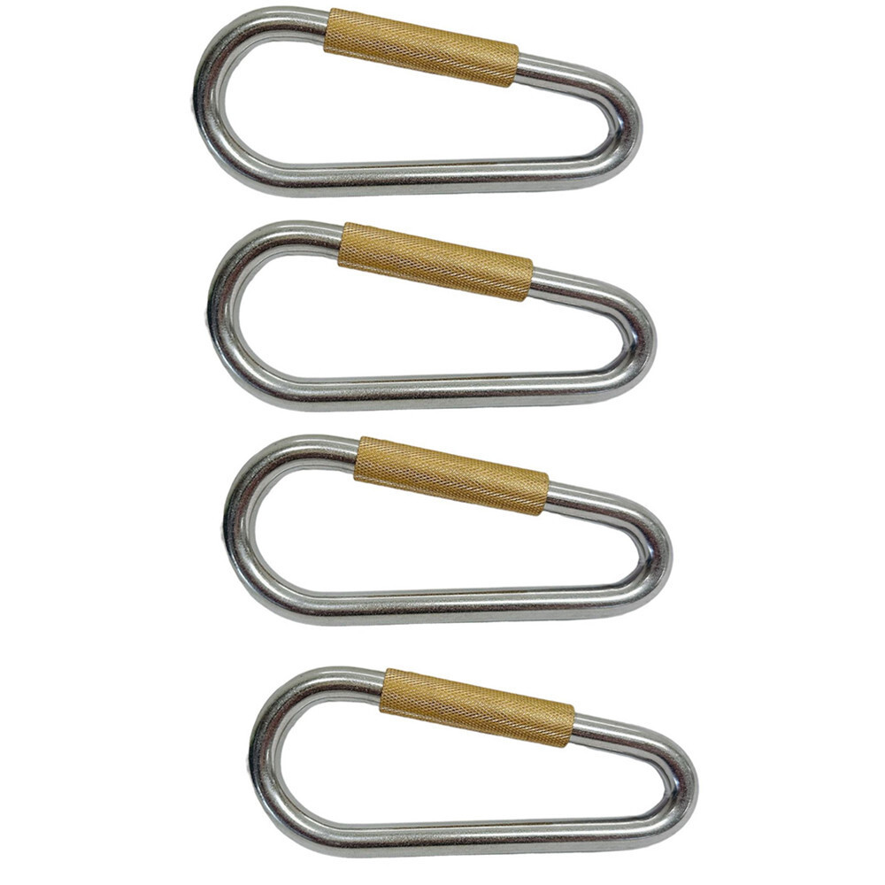 3/8" T304 Stainless Steel Quick Link Spring Loaded Lock,Copper Spring Gate 4 PCS