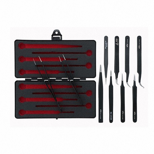 Wiha 44593 10 Piece Esd Safe Tweezers Set