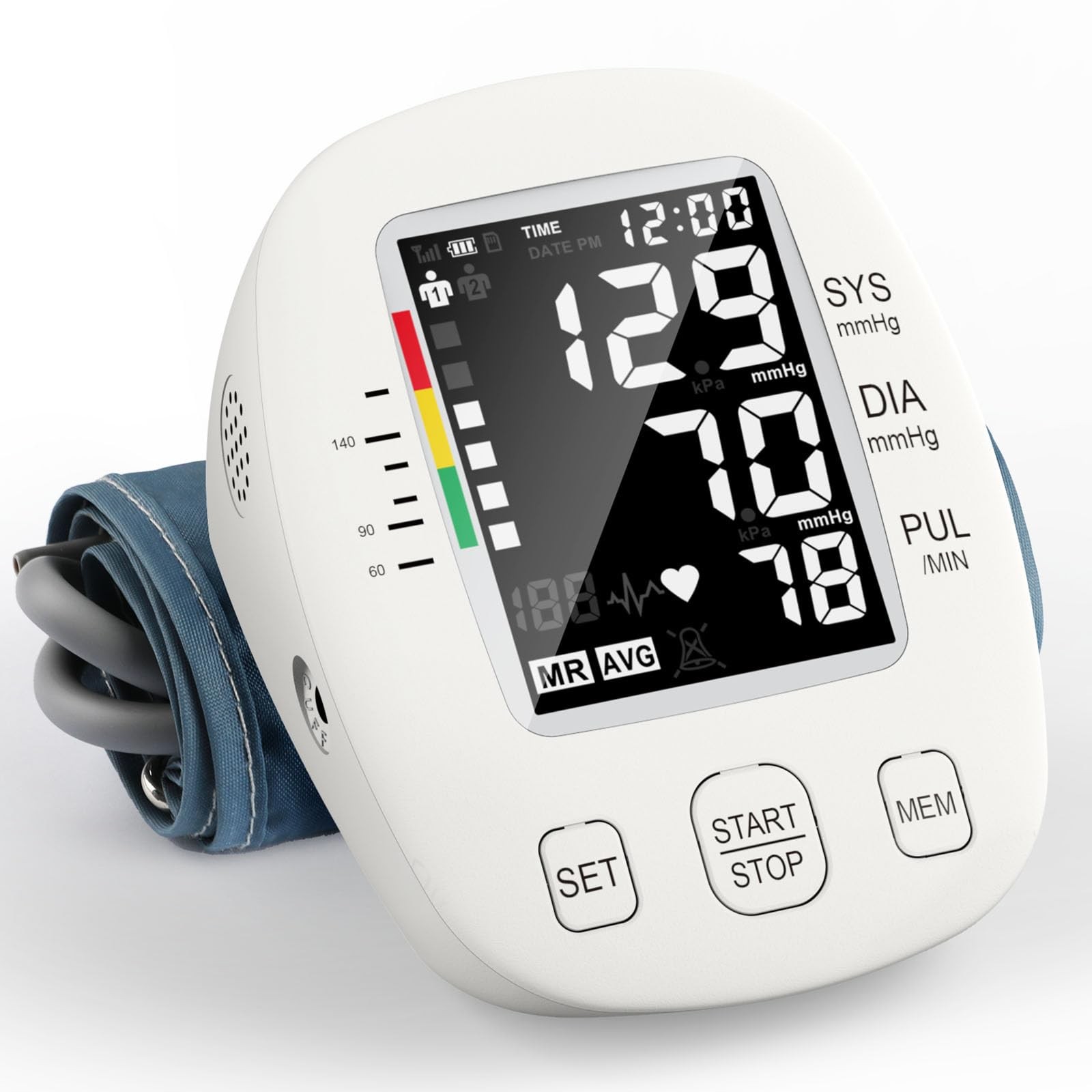 Automatic Digital Blood Pressure Monitor with Cuff - HR - 2*99 Records