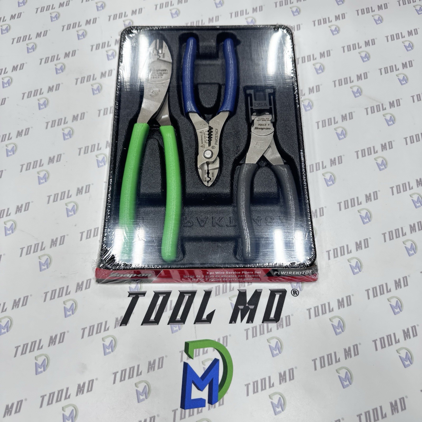 Snap-on Tools USA NEW 3pc Assorted Colors Wire Service Plier Set PLWIREKIT