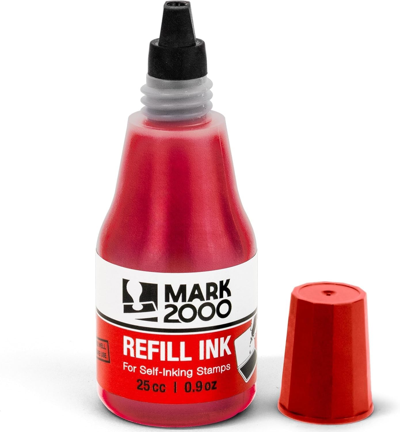 Mark 2000 Self-Inking Refill Ink - 2 Pack - Blue & Red - 25cc (0.9oz)