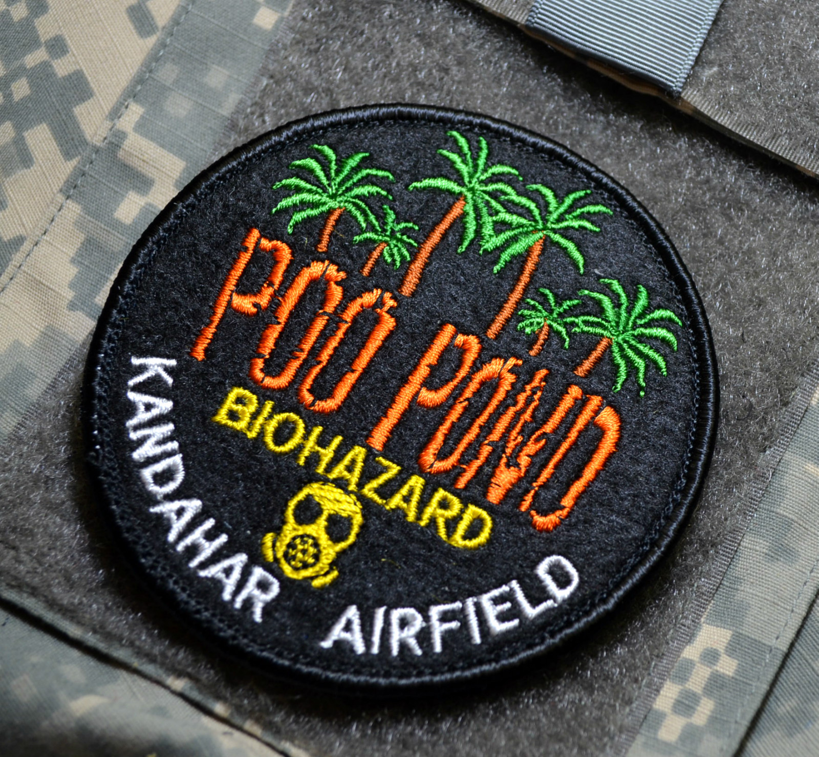 AFGHANISTAN KANDAHAR AIRFIELD 101TH WONDER OF THE WORLD vêlkrö PATCH: POO POND
