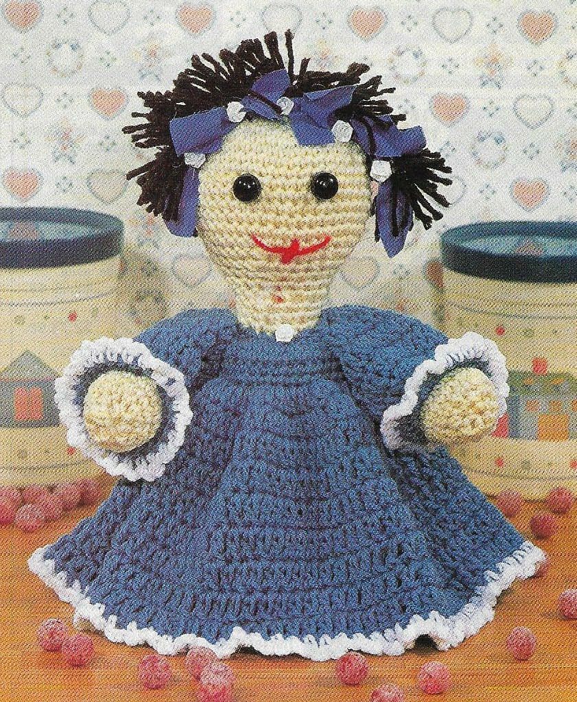 COUNTRY GIRL CANDY JAR CONTAINER KITCHEN DECOR CROCHET PATTERN INSTRUCTIONS