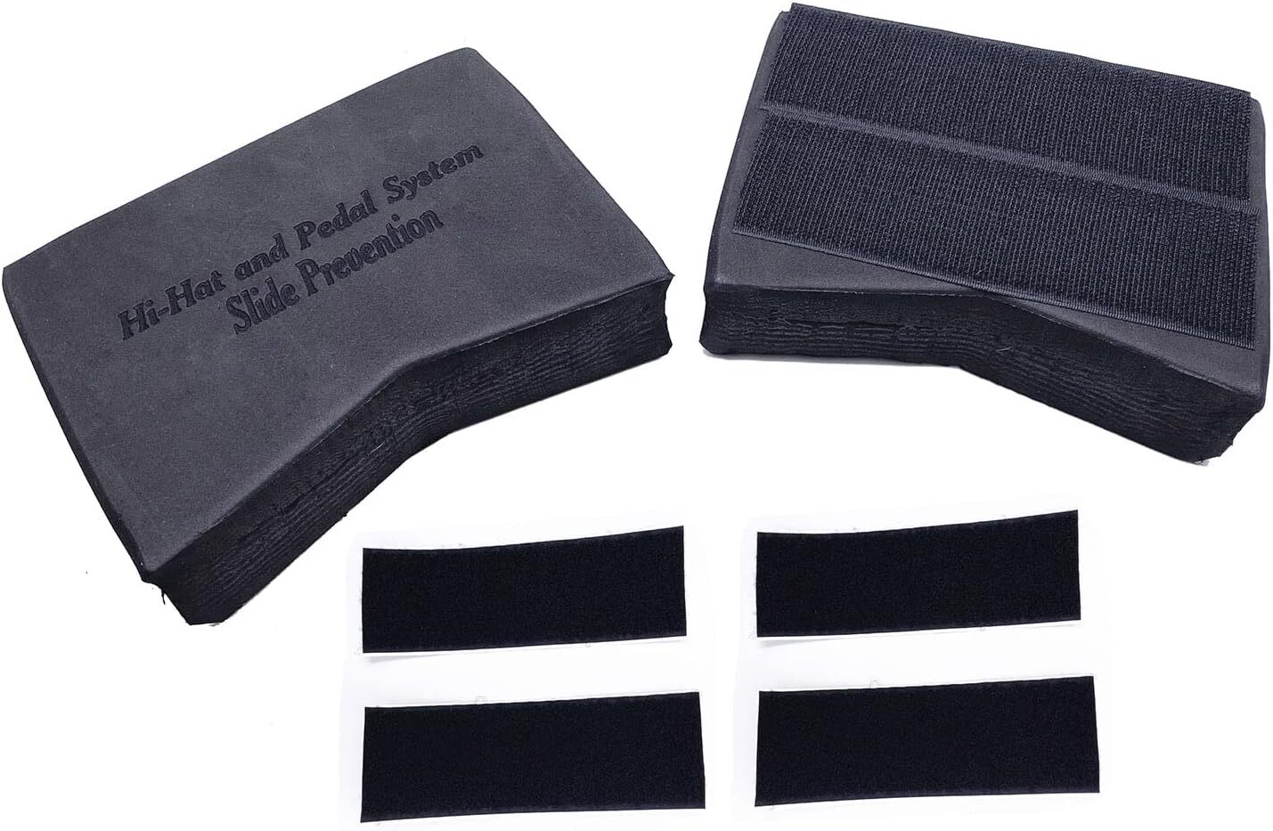 Set of 2 Drum Block Hi-Hat and Pedal Anchor System Stops kit Creep Black