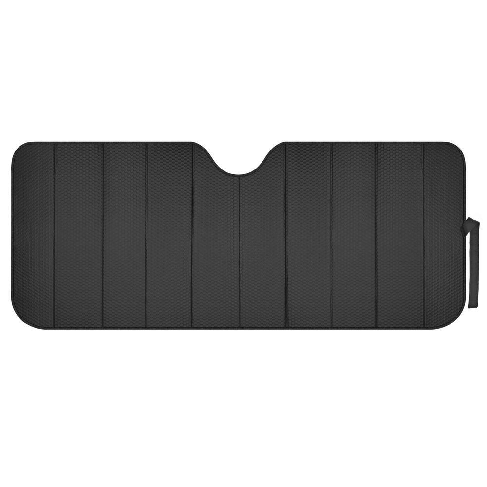 Motor Trend Standard Matte Black Reversible Auto Protective Foldable Sun Shade