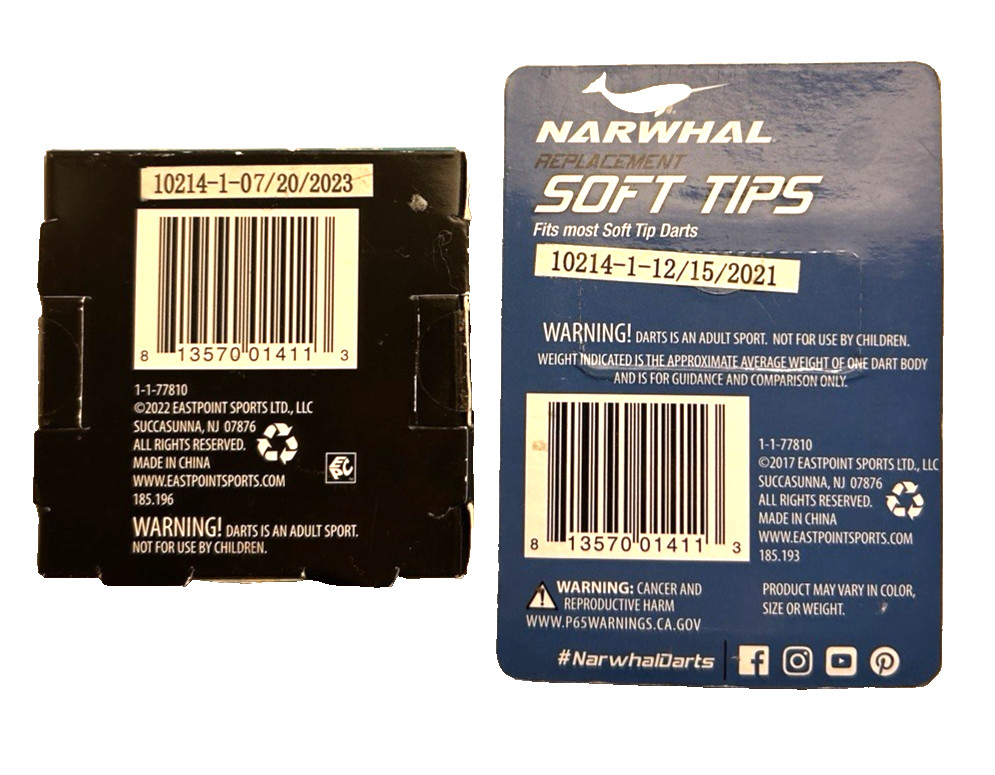 Narwhal Replacement Soft Tips for Darts 100 Count (2×50)