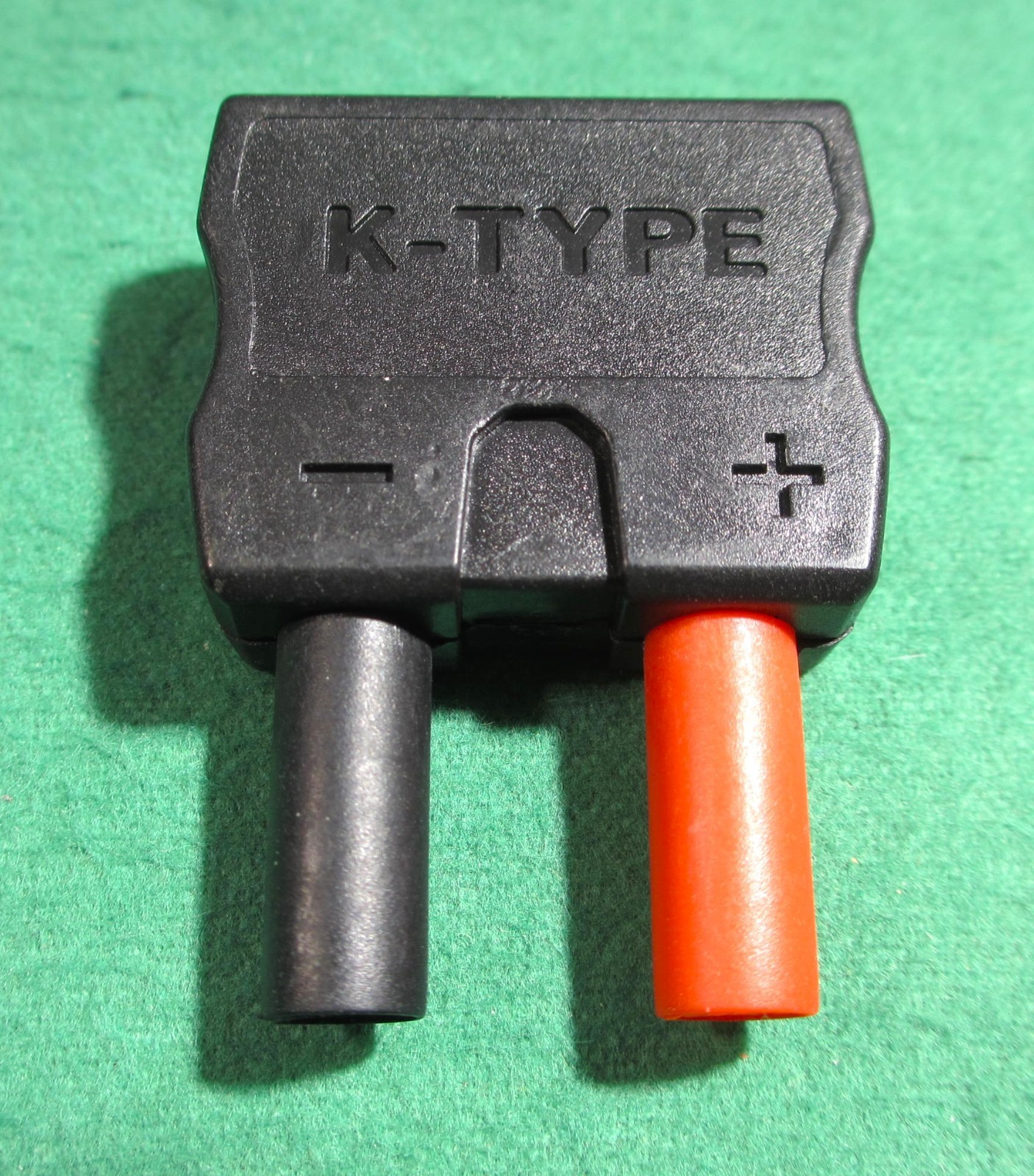1 Type K Thermocouple 4mm Banana Dual Plug Multimeter Adapter New as shown