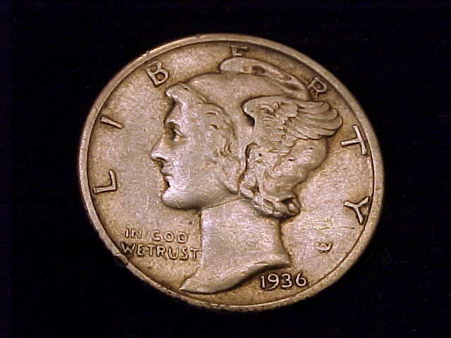1936-S Mercury Dime, Very Fine Grade