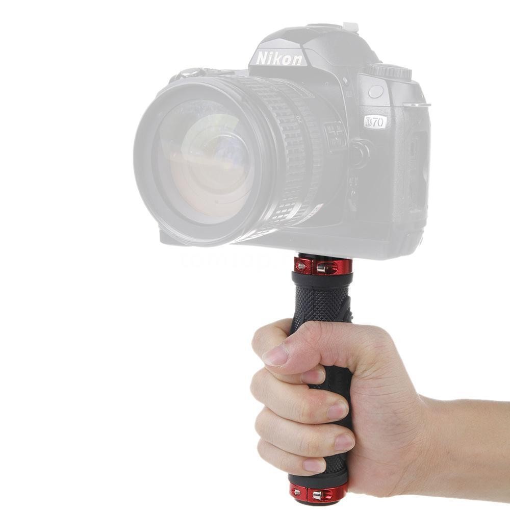 1/4" Handheld Handle Hand Grip Holder Tripod Stabilizer for DSLR Camera Light