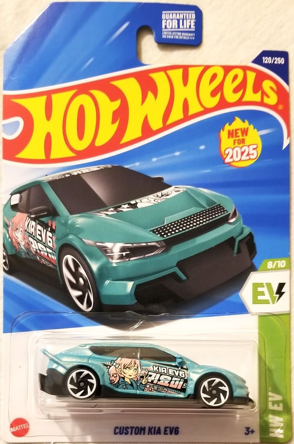 Hot Wheels - 2025 HW EV 8/10 Custom Kia EV6 120/250 (BBHYX63)