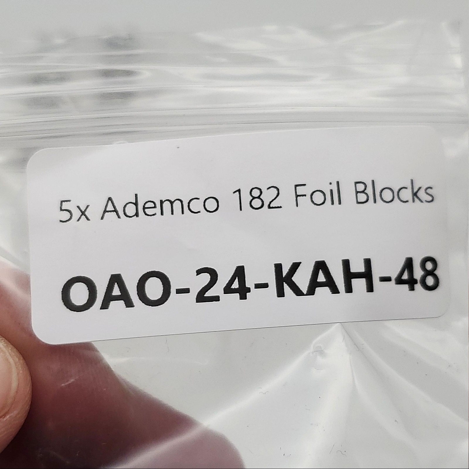 5x Ademco 182 Foil Blocks 2-5/8" Mounting Holes CTC 2.97" OAL USA Made