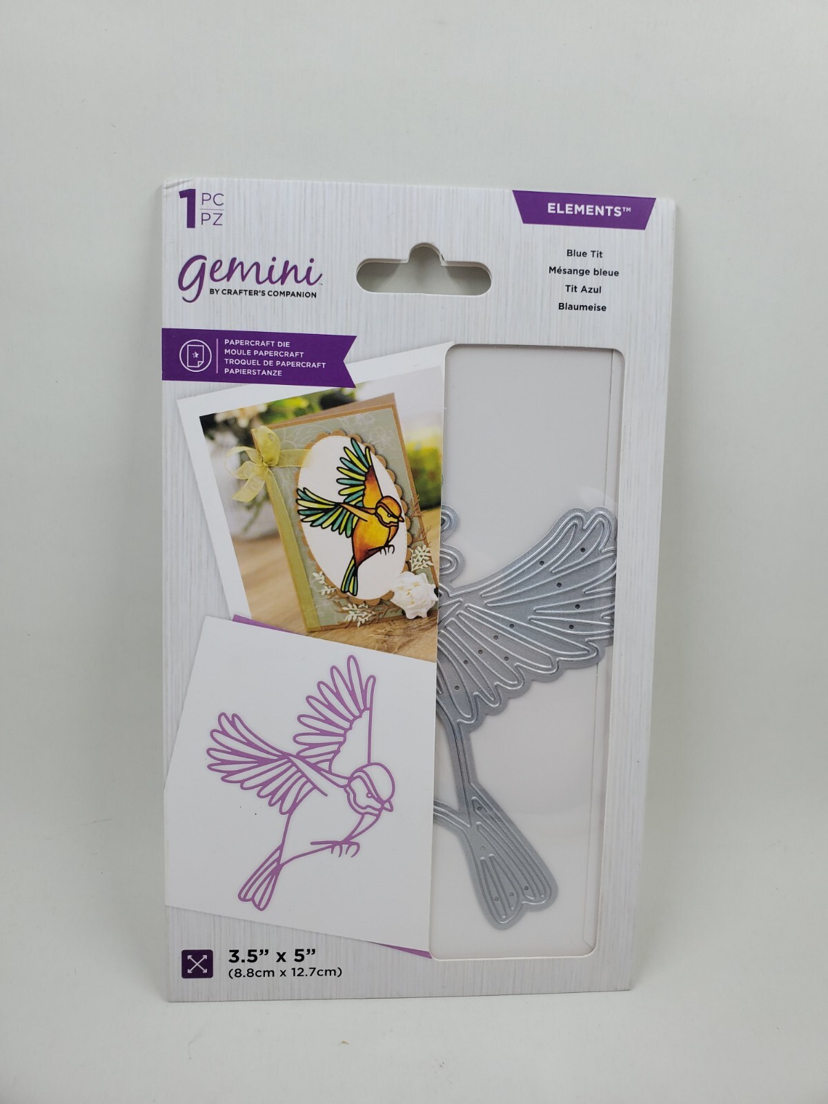 CC1 Crafters Companion Elements Blue Tit Bird Die Set New