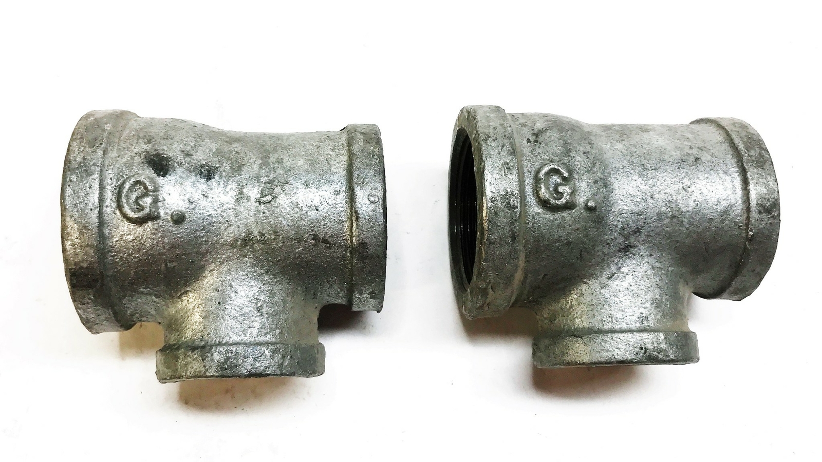 Unbranded Galvanized 1-3/4" x 1-1/8" x 1-1/2" Tee Coupling [Lot of 2] NOS