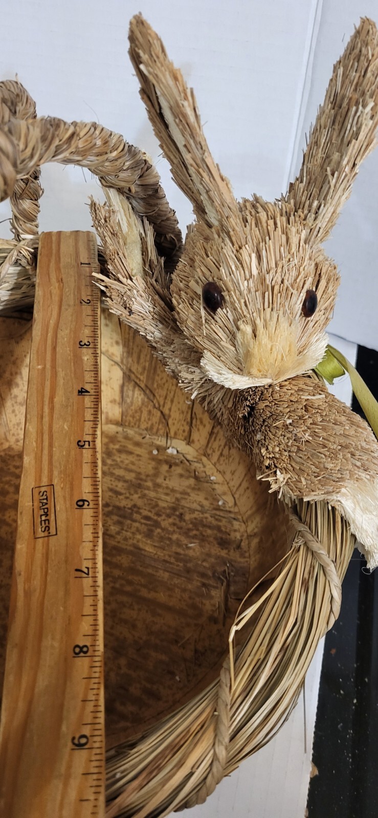 Rabbit Bunny Easter Sisal Woven Basket