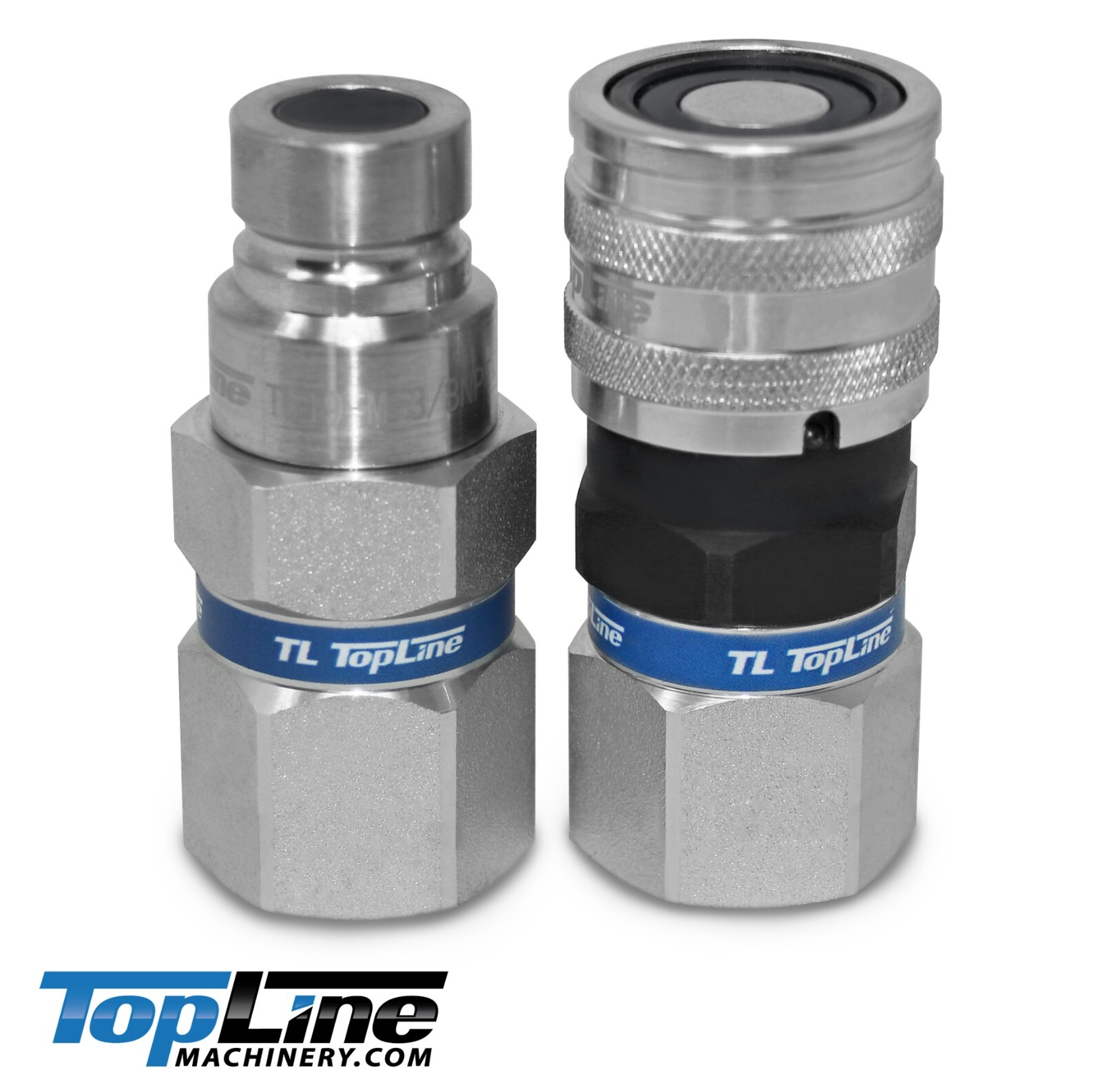 1/2" NPT Thread 1/2 Flat Face Hydraulic Quick Coupler Set Bobcat Skid Steer TL23