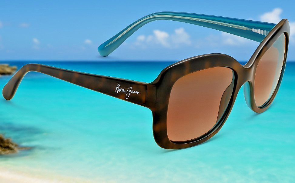 NEW Maui Jim Orchid Blue/Tortoise Women Sunglasses Cat's Eye Polarized H735-10P