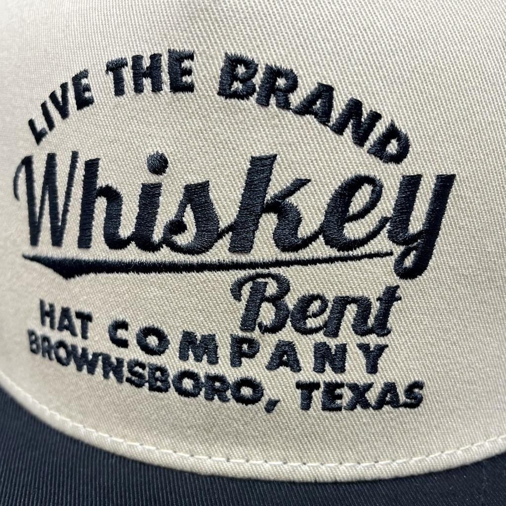 Whiskey Bent Hat Co Cali Tan/Black Trucker Mesh Back Adjustable Snapback