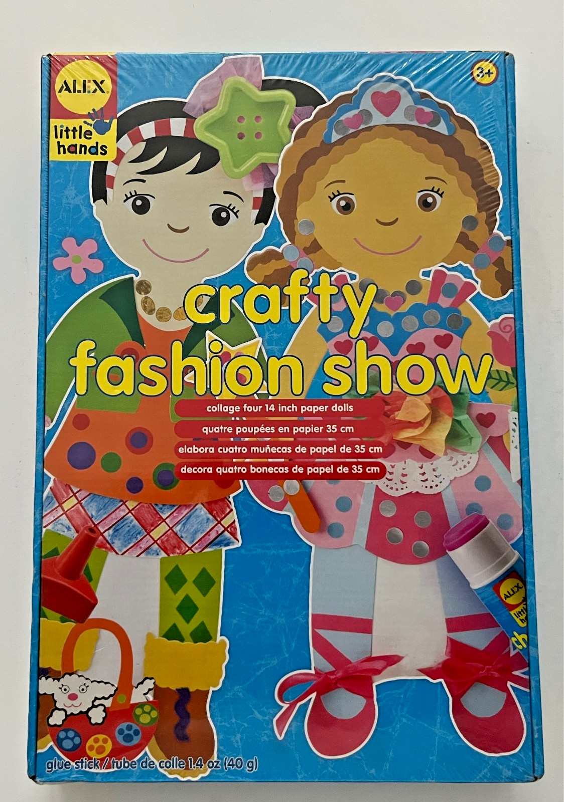 ALEX LITTLE HANDS Crafty Fashion Show 14 Inch Paper Dolls 3 Large Crafts SEALED