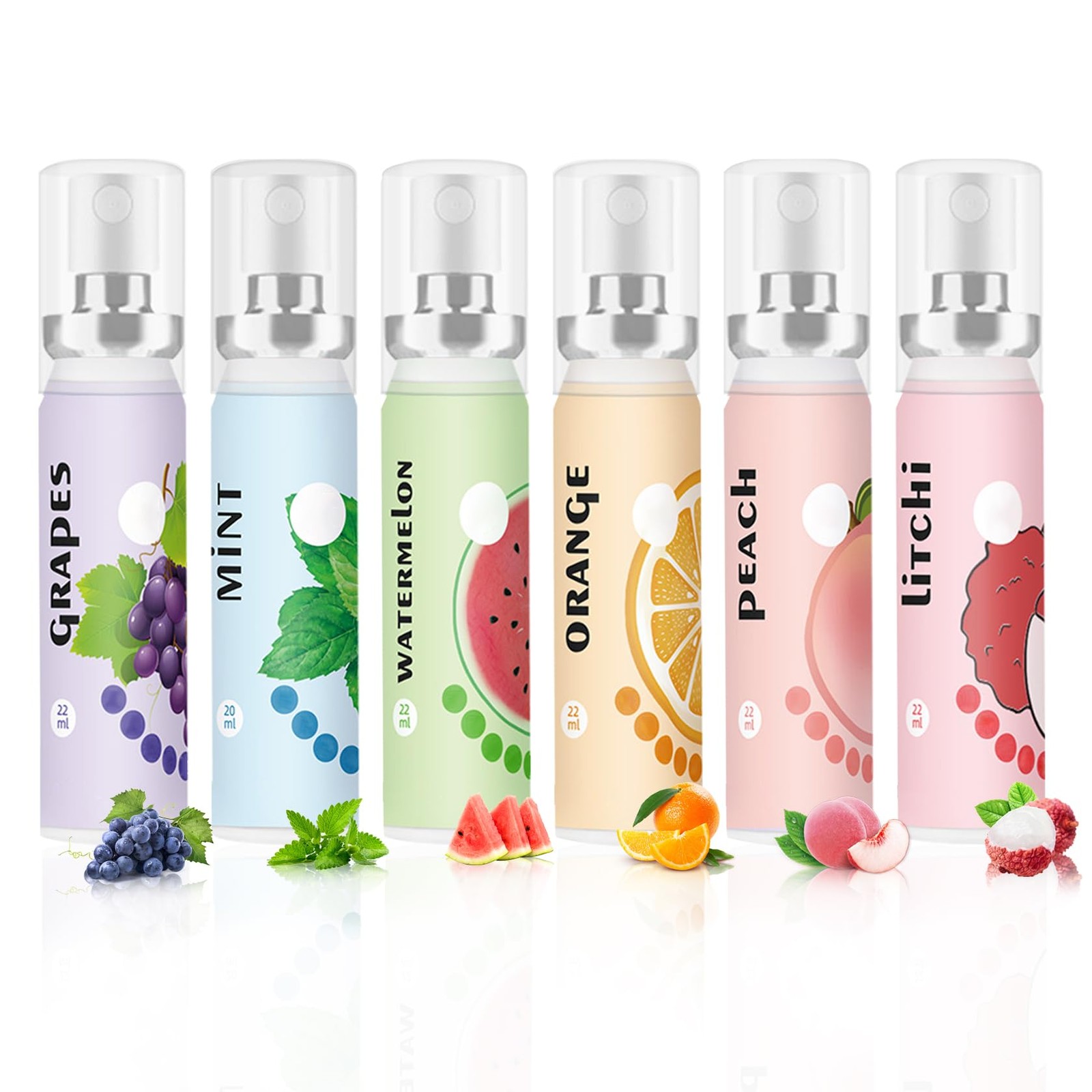 6PCS Fresh Breath Spray,Fruity Flavour Mouth 0.13 Fl Oz (Pack of 6), 6pcs