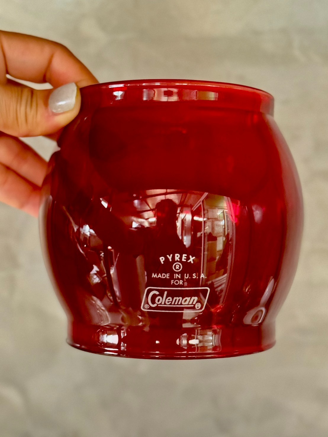Glass Globe for Coleman 200a 202 242 249 Lantern ruby red color (New Version)