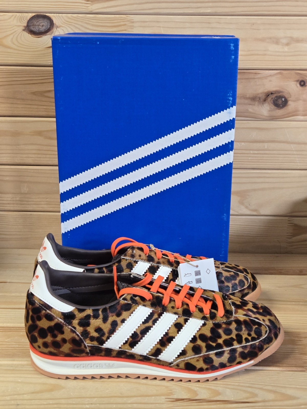 Adidas SL 72 OG Leopard Print Dark Brown JI0189 US Woman's Size 6.5