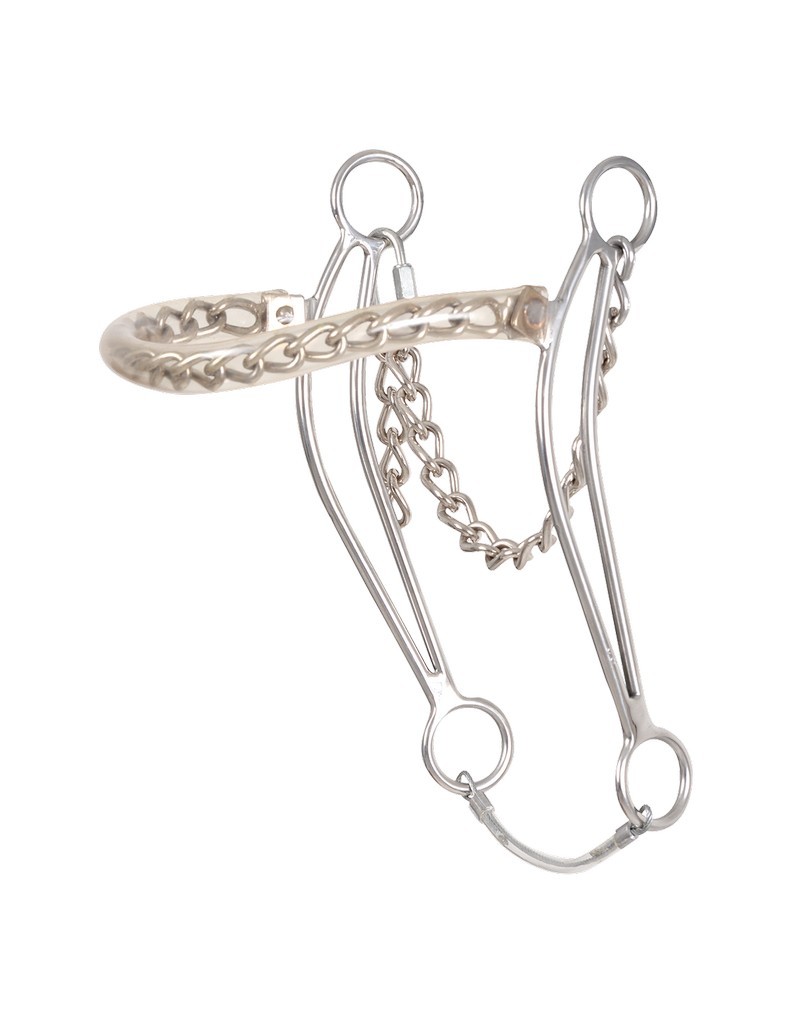 Classic Equine Bit Carol Goostree Hackamore Chain Nose Silver GTHACK