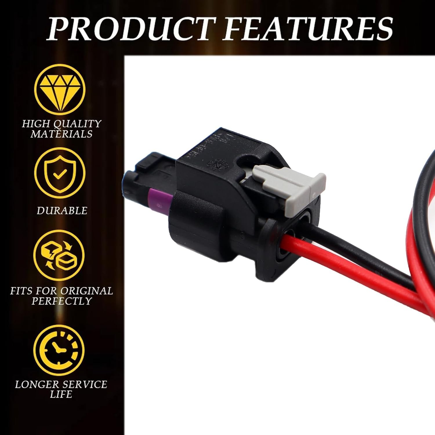 2pcs 2-Pin Side Marker Light Connector Compatible with Dodge Durango 2021-2023 4