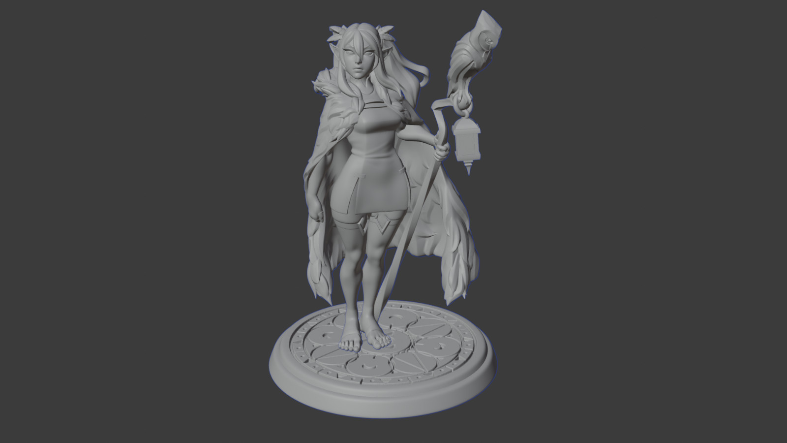 DnD Miniature 32/75mm Yaen The Elven Sorcerer by Twin Goddess Miniatures