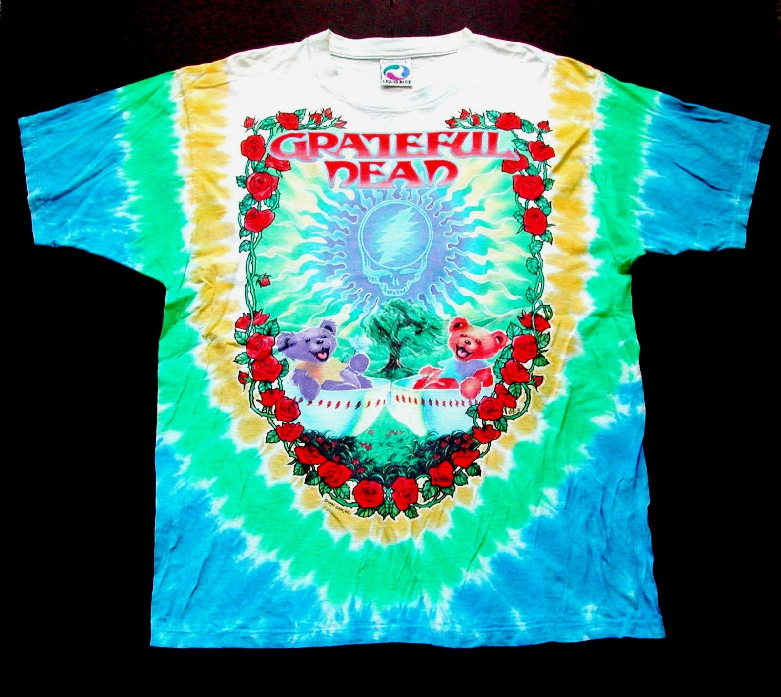 Grateful Dead Shirt T Shirt Vintage 1997 Scarlet Fire Tea 2 Dragon Tie Dye GDM L
