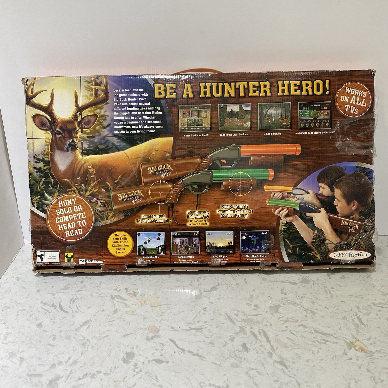 Big Buck Hunter Pro 2 Gun Multi-Player Plug & Play TV Arcade Game Works