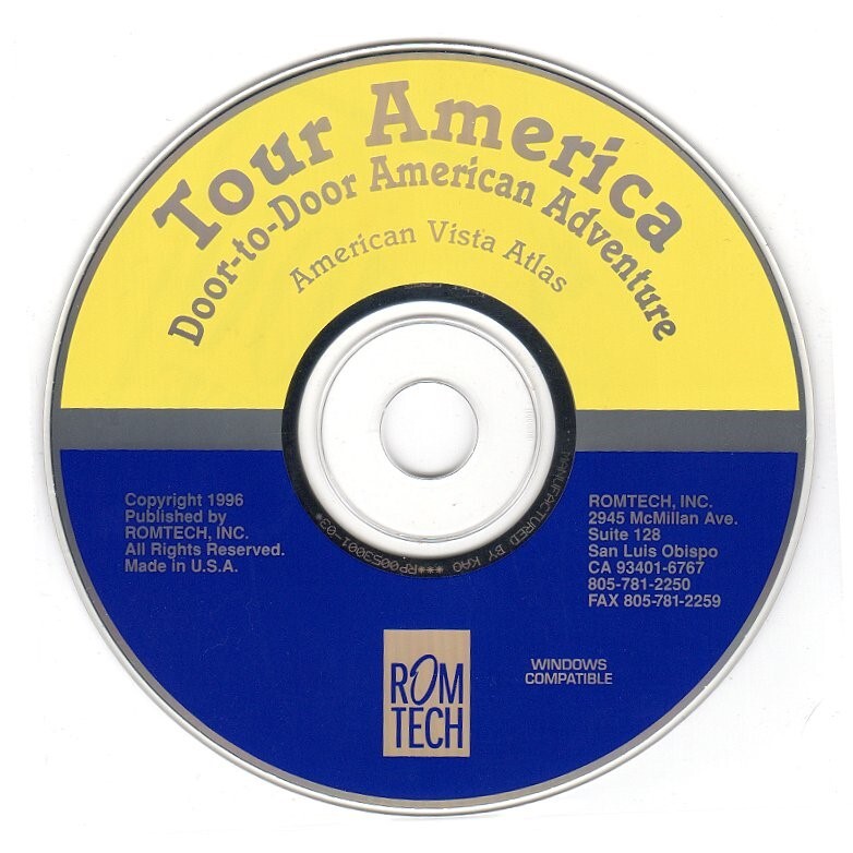 TOUR AMERICA: Door-to-Door American Adv. (PC-CD, 1996) Windows -NEW CD in SLEEVE